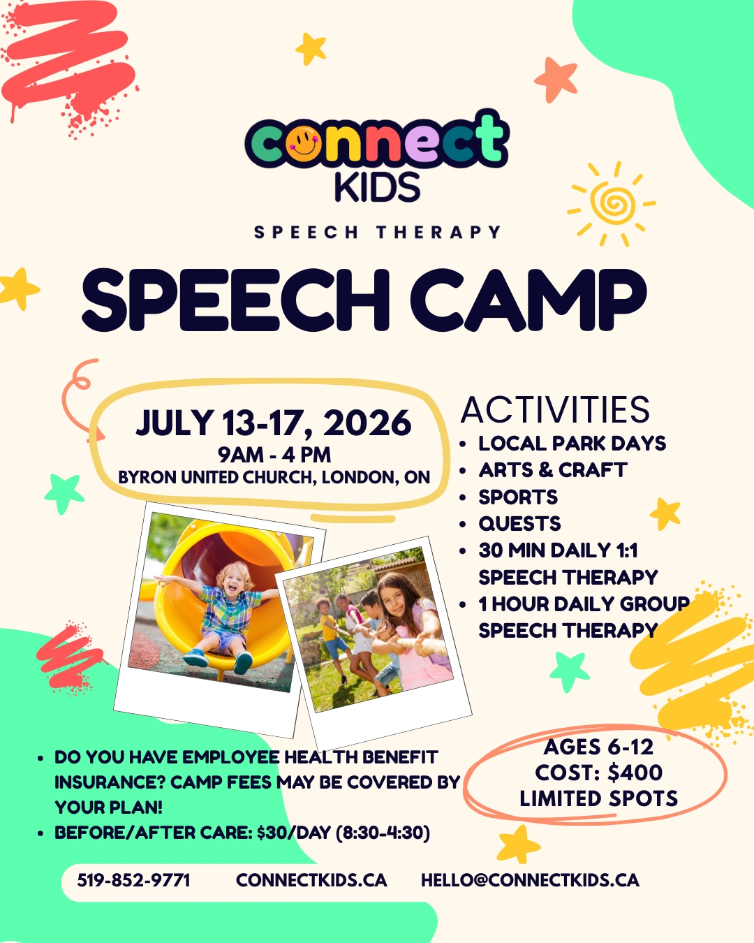 Connect Kids Speech Therapy CAMP 2026